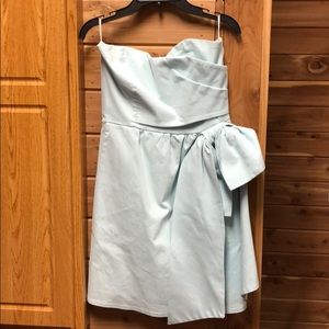 Judith March seersucker strapless dress